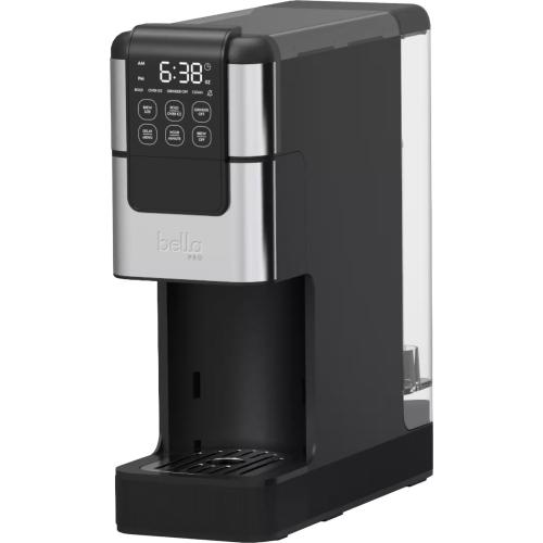 Bella PRO - Perfect Grind Programmable Single-Serve Coffee Maker with Integrated Burr Grinder - Stainless Steel
