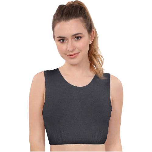 Kosher Casual High Neck Crop Tank – Modest Sleeveless Cropped Tank Top for Women – Breathable Cleavage Coverage