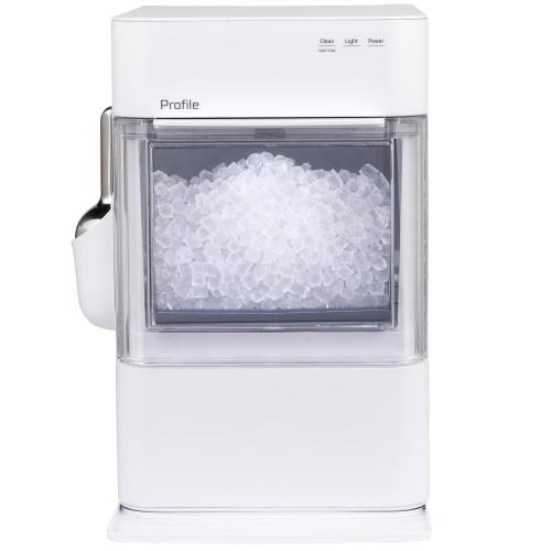 GE Profile Opal 2.0 Ultra Nugget Ice Maker with Scale Inhibiting Filter, Scoop Included, 38 lbs in 24 Hours, Pellet Ice Machine with WiFi & Smart Connected, Stone White